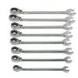 buy Tools & Hardware GearWrench 44004 8 pc. Metric Full Polish Reversible Ratcheting Wrench Set - click for details